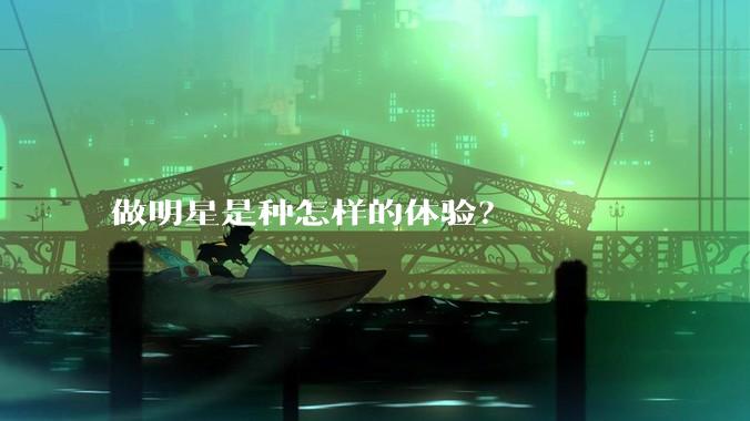 做明星是种怎样的体验？