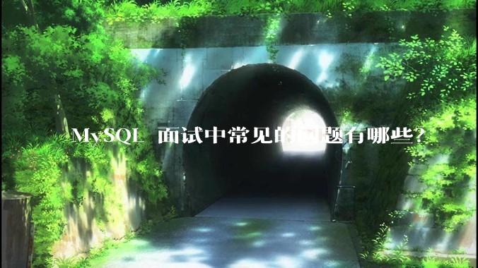 MySQL 面试中常见的问题有哪些？